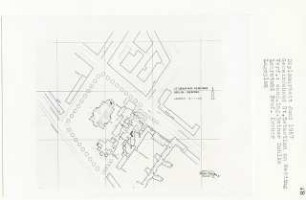 Gemeindehaus St. Sebastian, Berlin-Gesundbrunnen (Diplomarbeit bei Willy Kreuer): Lageplan 1:500