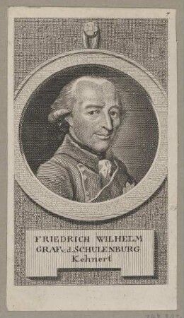 Bildnis des Friedrich Wilhelm Graf v. d. Schulenburg Kehnert