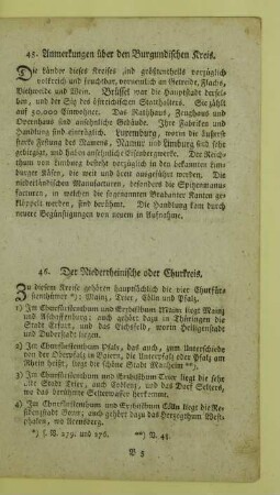 45. Anmerkungen über den Burgundischen Kreis
