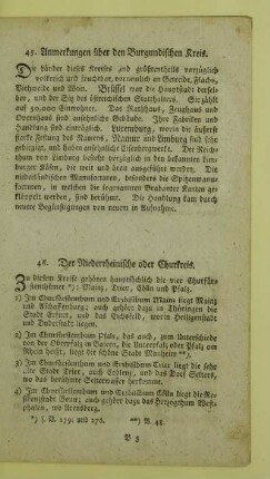 45. Anmerkungen über den Burgundischen Kreis