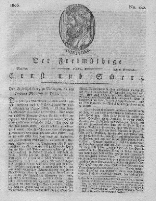 No. 180, Montag den 8. September 1806