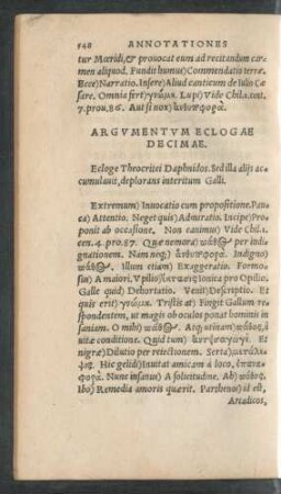 Argumentum Eclogae Decimae.