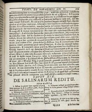 Caput XIX. De Salinarum Reditu