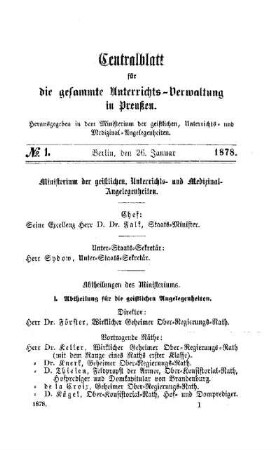 Ministerium der geistlichen, Unterrichts- und Medizinal-Angelegenheiten