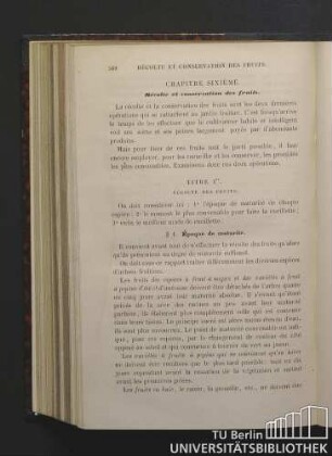 Chapitre sixième. Récolte et conservation des fruits.