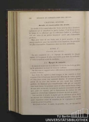 Chapitre sixième. Récolte et conservation des fruits.