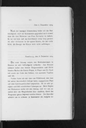 Hamburg, den 8. Dezember 1904