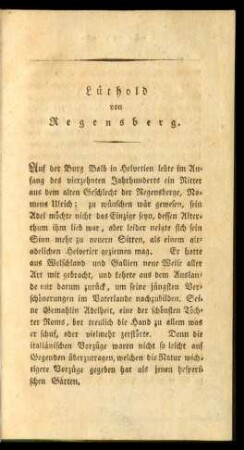 Lüthold von Regensberg.