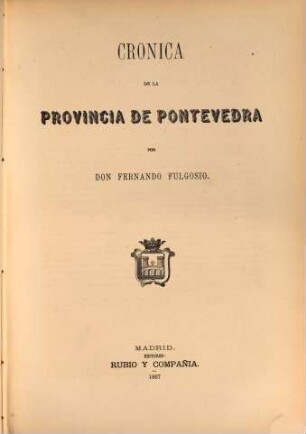 Cronica de la provincia de Pontevedra