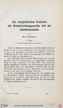Zur vergleichenden Anatomie des Brustschulterapparates und der Schultermuskeln