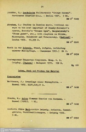 Leben, Werk und Wirken der Meister