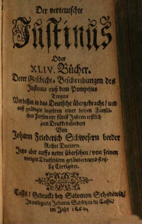 Der verteutschte Justinus