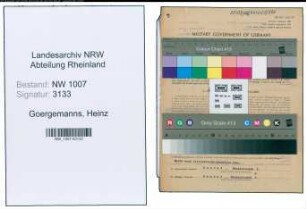 Entnazifizierung Heinz Goergemanns , geb. 18.01.1921 (Kohlenhaendler)