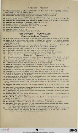 Teekeningen – Aquarellen: Oude en moderne Meesters (Nr. 165-343)
