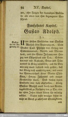 Funfzehntes Kapitel. Gustav Adolph