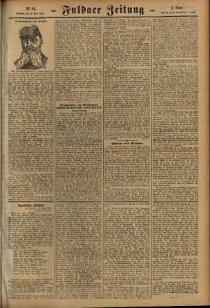 Zweite Ausgabe vom Samstag, den 24. April 1915.