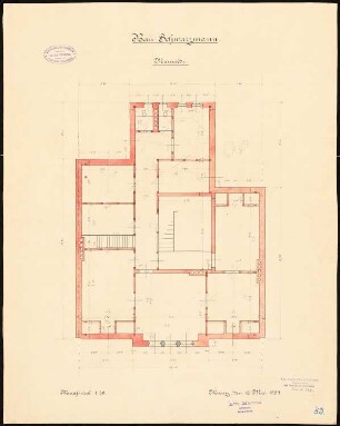 Wohnhaus Schwarzmann, Mainz: Grundriss Mansarde 1:50