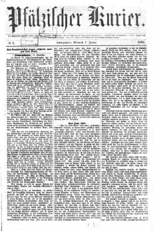 Pfälzischer Kurier : die Heimatzeitung der Vorderpfalz, 1868,1/6