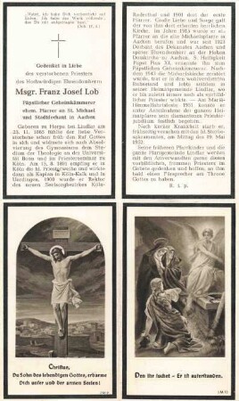Lob, Franz Josef Msgr.