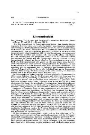 Literaturbericht