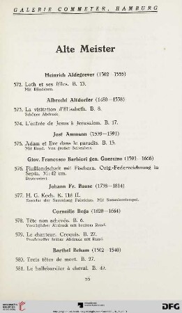 Alte Meister (Nr. 572-731)