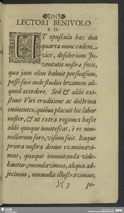 Lectori Benivolo