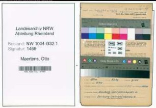 Entnazifizierung Otto Maertens , geb. 09.03.1888 (Fachvorsteher)