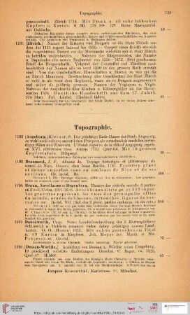 Topographie (Nr. 1192 - 1238)