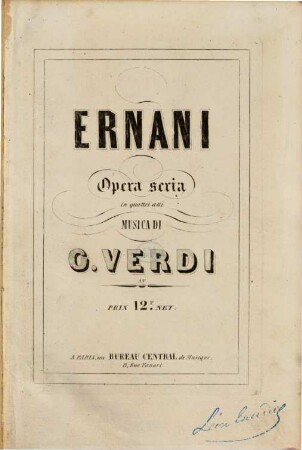 Ernani : opera seria in quattro atti