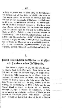Hundert und dreizehntes Sendschreiben an die Lehrer und Lehrerinnen meines Aufsichtskreises