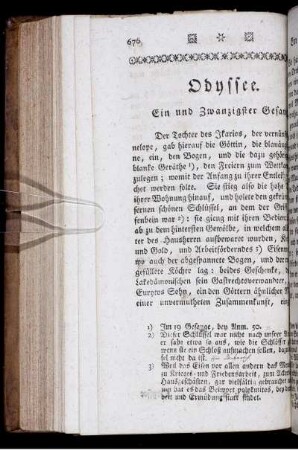 Odyssee Ein und Zwanzigster Gesang.