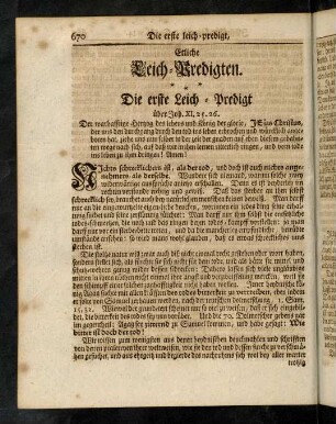 670-899, Etliche Leich-Predigten