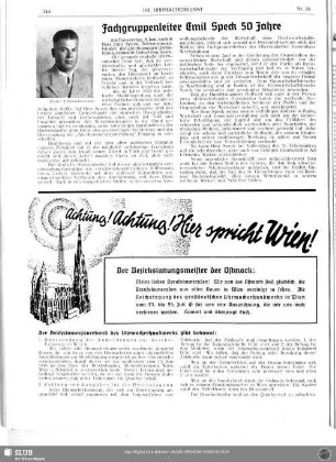 Der Reichsinnungsverband des Uhrmacherhandwerks gibt bekannt:
