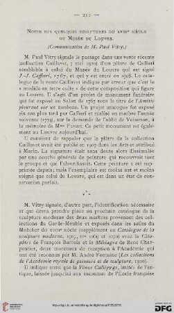 Notes sur quelques sculptures du XVIIIe siècle du musée du Louvre