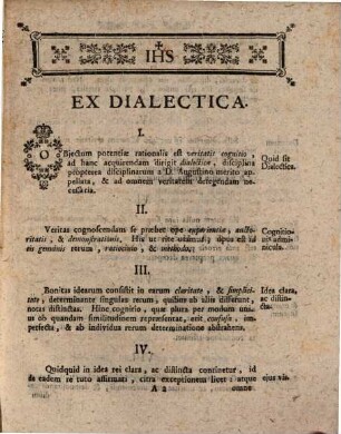 Positiones ex placitis recentiorum et antiquorum philosophorum selecta