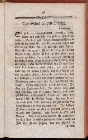 Von Schell an von Olbrück.