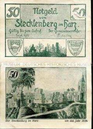 Stecklenberg 50 Pfennig