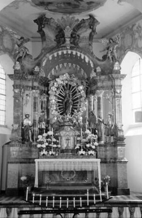 Herbolzheim: Wallfahrtskirche Maria Sand; Altar mit Marienbild