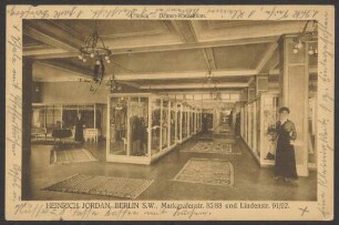 Ansichtskarte Damenmode-Abteilung, Kaufhaus "Heinrich Jordan", Markgrafenstraße 85-88