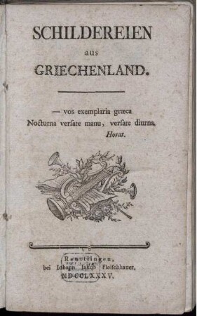 Schildereien aus Griechenland
