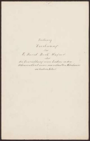 Beck, David, Wagner Einbau eines Ladens