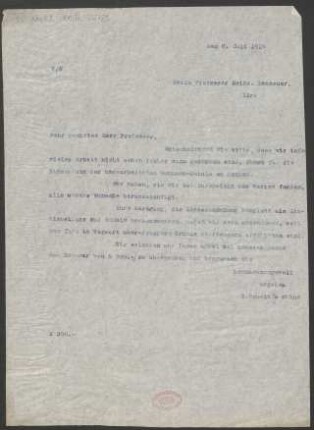 Brief an Heinrich Dessauer : 08.07.1914