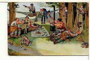 Picknick einer deutschen Familie