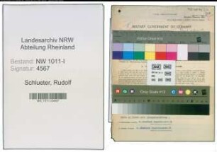 Entnazifizierung Rudolf Schlueter , geb. 19.05.1889 (Bankdirektor)