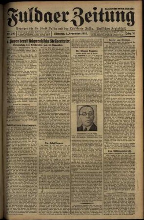 Ausgabe vom Dienstag, den 01. November 1932.