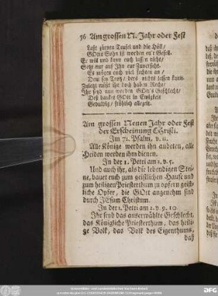 Am grossen Neuen Jahr oder Fest der Erscheinung Christi.