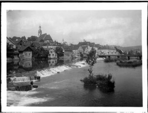 Gernsbach Ortsbild Ansicht Ufer von Südosten