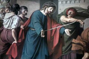 Jesus nimmt das Kreuz auf