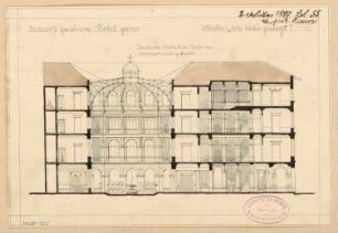 Hotel garni Monatskonkurrenz Februar 1880: Längsschnitt