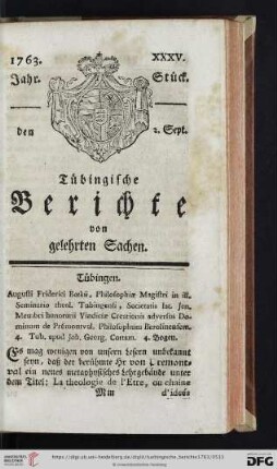 [XXXV.-XXXIX. Stück] (September 1763)